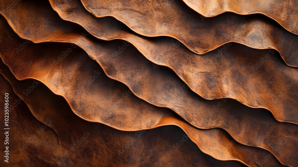 A rugged leather texture background with natural wrinkles and folds, illustration A rugged leather texture background with natural wrinkles and folds, illustration