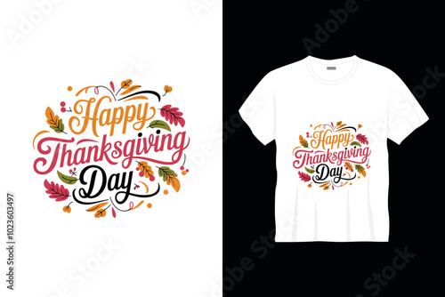 Happy thanksgiving typography t shirt design