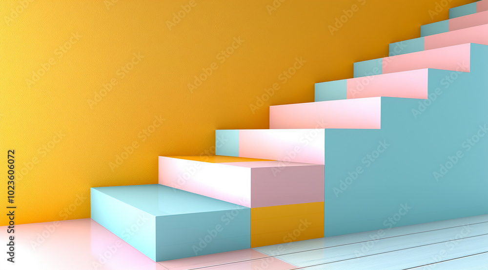 3d render of a stack of colorful blocks 3d render of a stack of colorful blocks