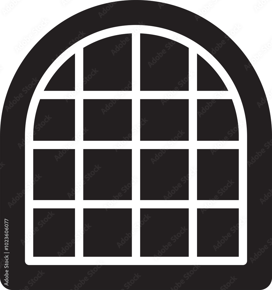 Arch Window Glyph Icon Arch Window Glyph Icon