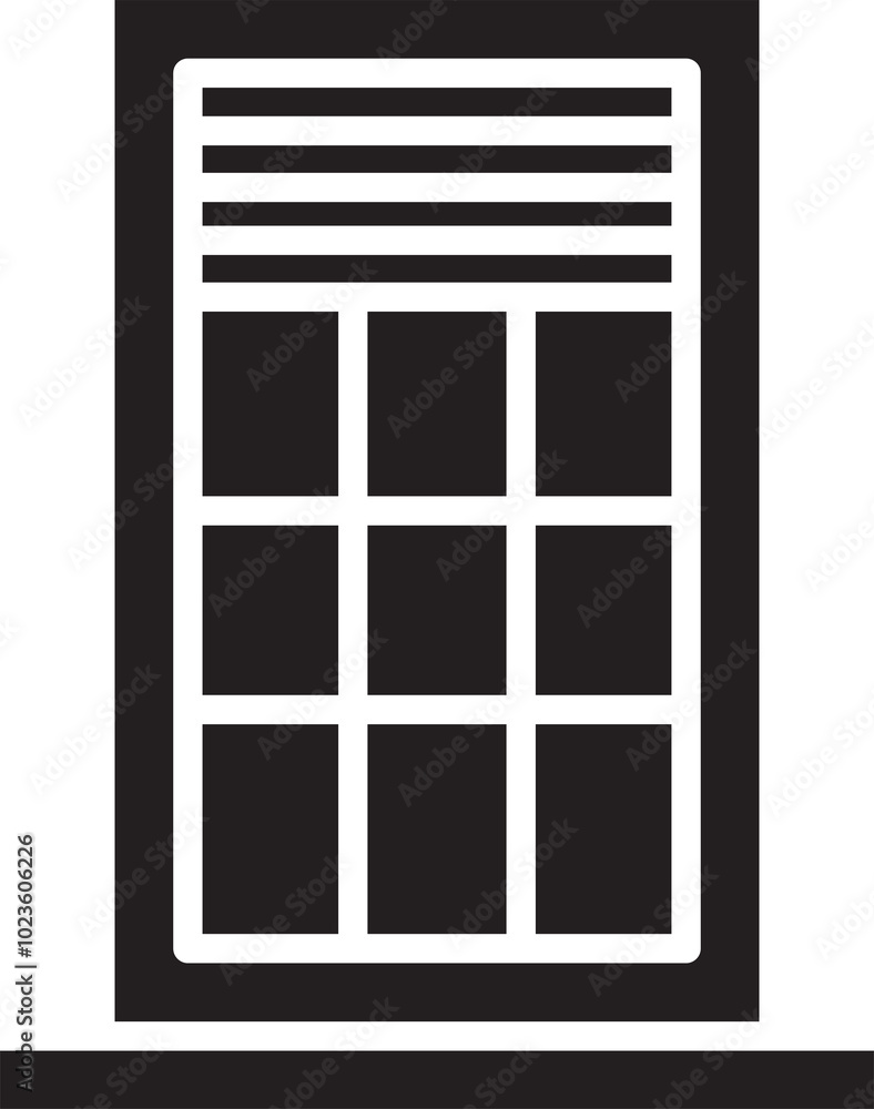 Window Glyph Icon Window Glyph Icon