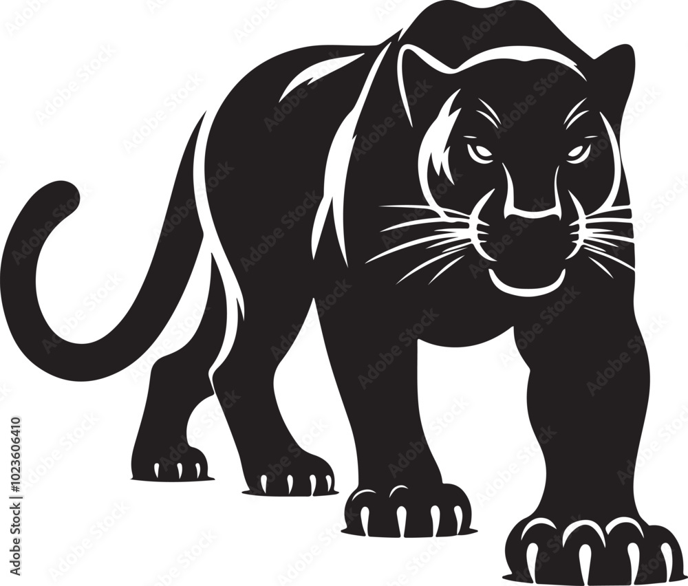 Black panther vector silhouette Black panther vector silhouette