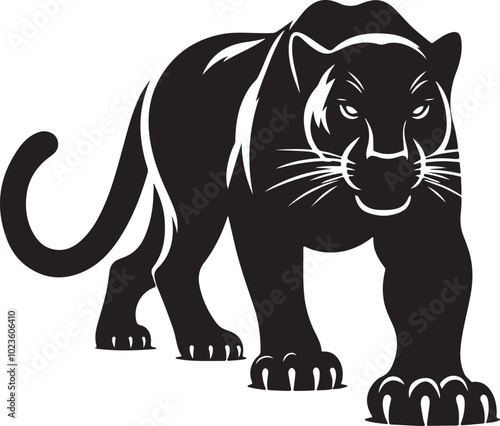 Black panther vector silhouette 