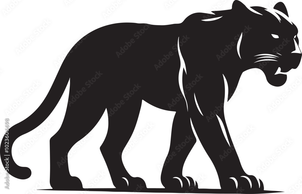 Black panther vector silhouette Black panther vector silhouette