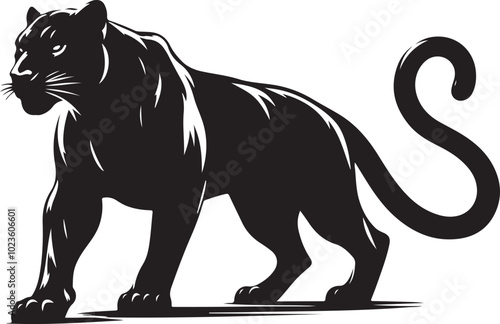 Black panther vector silhouette 