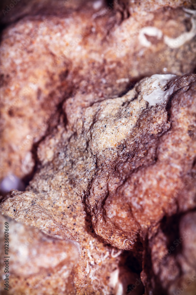 Creative abstract macrophotography of the stone texture with a shallow depth of field. Creative abstract macrophotography of the stone texture with a shallow depth of field.