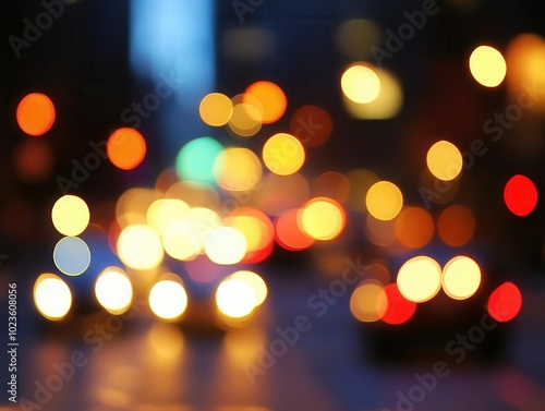 Wallpaper Mural blurred traffic background at night showcasing colorful lights and motion, creating a dynamic and lively urban scene, perfect for themes of city life and movement Torontodigital.ca