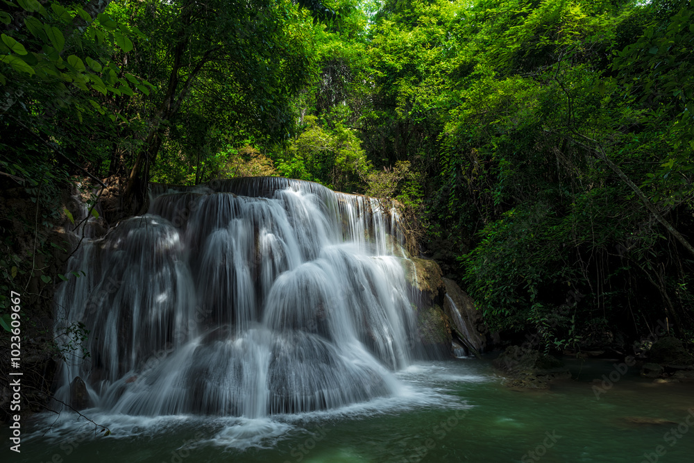 Close up waterfall in the forest, Nature background. Close up waterfall in the forest, Nature background.