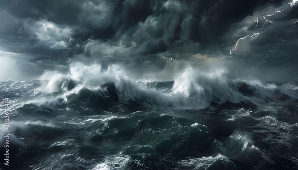 Fototapeta premium storm clouds over the sea