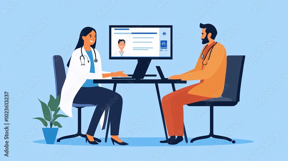 Telemedicine Consultation Between Doctor And Patient Online Telemedicine Consultation Between Doctor And Patient Online