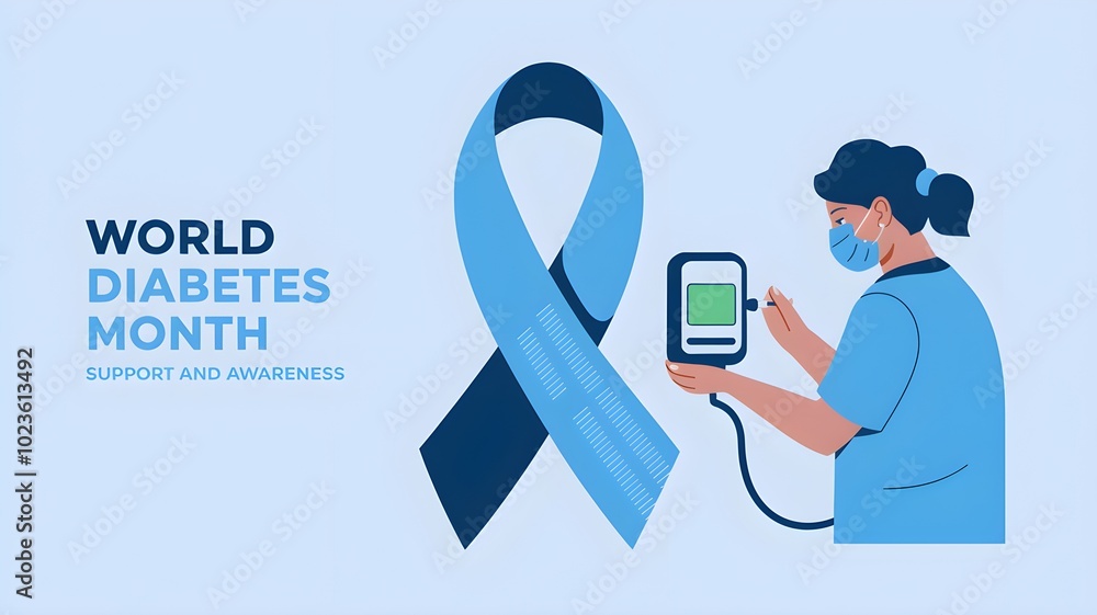Modern Clean Banner for World Diabetes Month Awareness and Support Modern Clean Banner for World Diabetes Month Awareness and Support