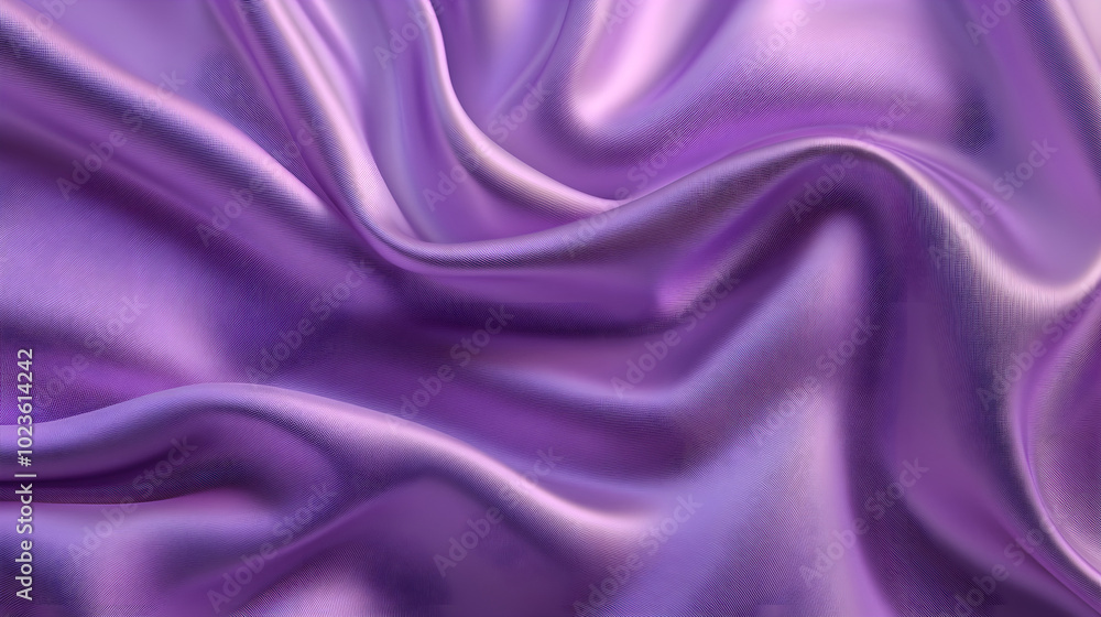 A smooth purple silk texture background with a subtle sheen and flowing drape A smooth purple silk texture background with a subtle sheen and flowing drape