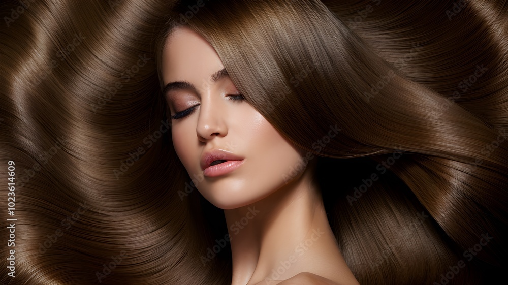 Serene Feminine Beauty with Captivating Closed Eyes and Glowing Complexion Serene Feminine Beauty with Captivating Closed Eyes and Glowing Complexion