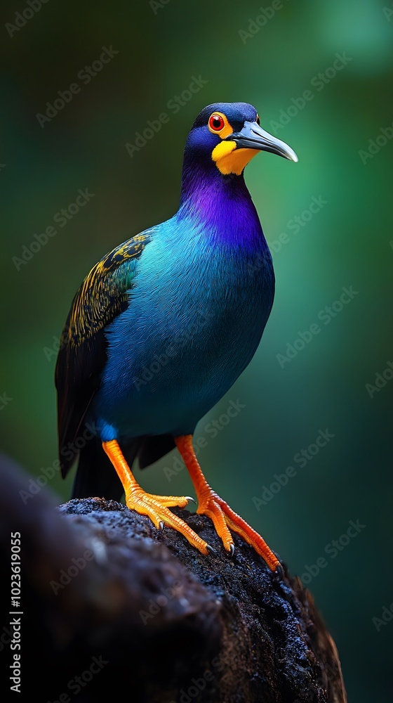 Purple Gallinule Bird in Nature, Photo Realistic, Pattern Background, Wallpaper, Cover and Screen for Smartphone, PC, Laptop, 9:16 and 16:9 Format Purple Gallinule Bird in Nature, Photo Realistic, Pattern Background, Wallpaper, Cover and Screen for Smartphone, PC, Laptop, 9:16 and 16:9 Format
