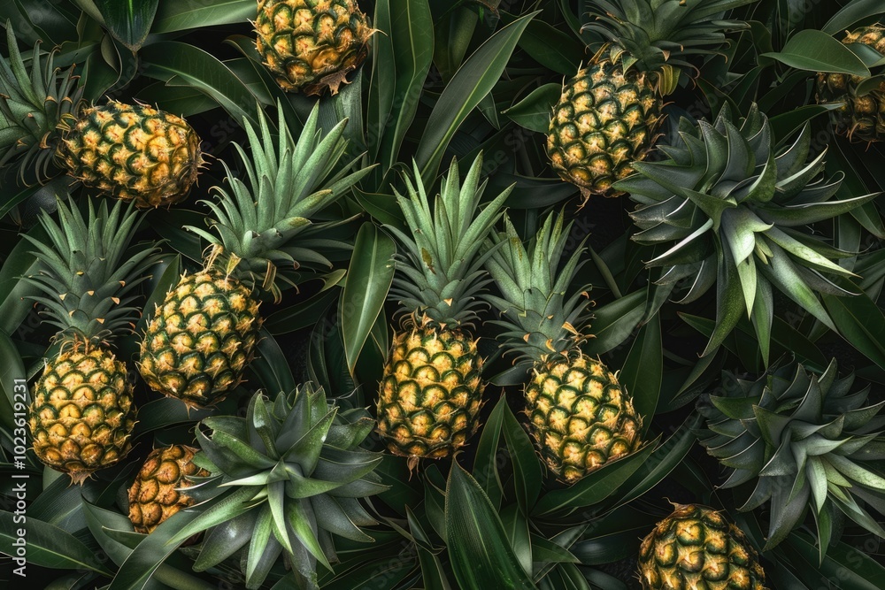 Hawaiian pineapples background Hawaiian pineapples background