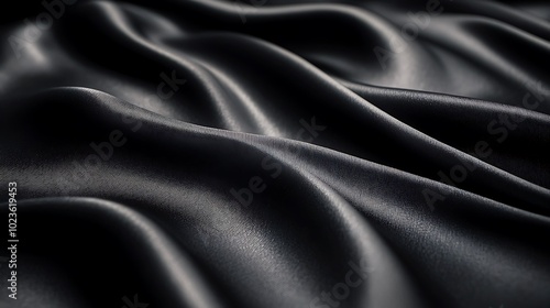 Smooth elegant black silk or satin texture can use as background