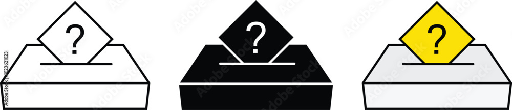 FAQ and QA concept or Question box in lined, isolated and colored style. Vector illustration FAQ and QA concept or Question box in lined, isolated and colored style. Vector illustration