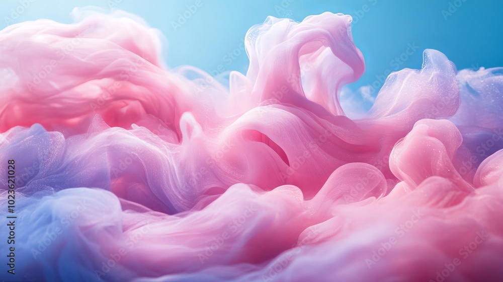 Blue background with pink abstract element. Blue background with pink abstract element.