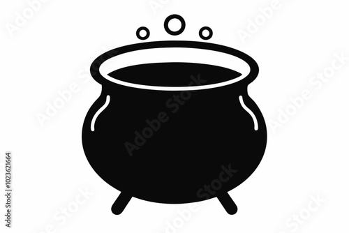 

Witch cauldron poison brew silhouette vector, Cauldron silhouette
