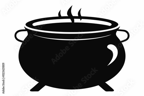 

Witch cauldron poison brew silhouette vector, Cauldron silhouette
