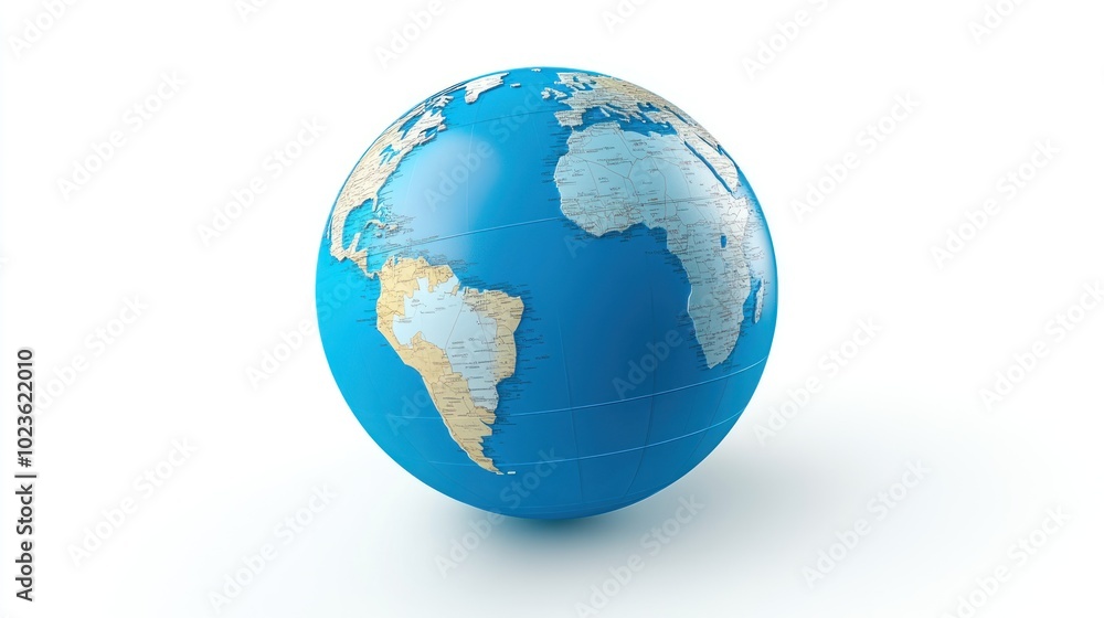 A Blue Globe in the Shape of an Easter Egg A Blue Globe in the Shape of an Easter Egg