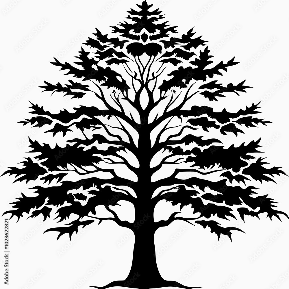 Obraz premium Montezuma-cypress-tree-silhouette