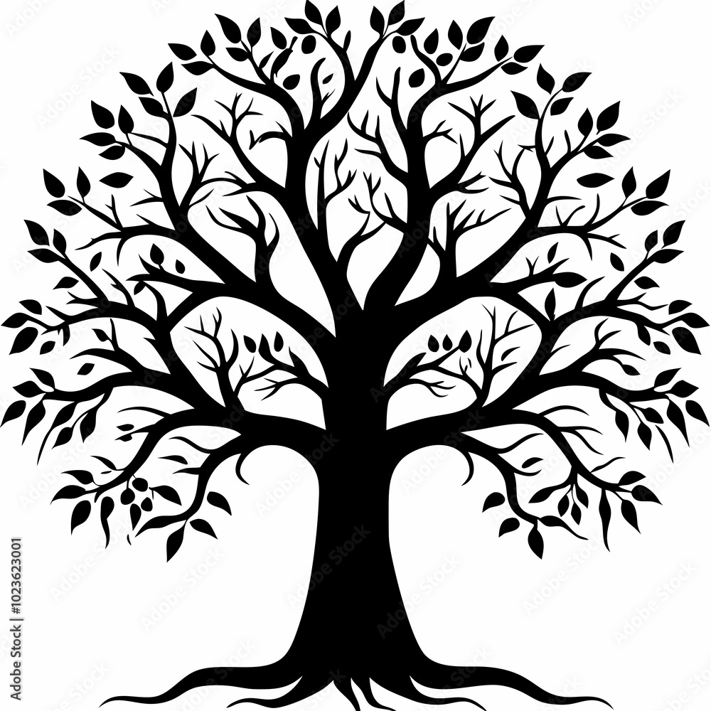 Obraz premium Monterrey-oak-tree-silhouette