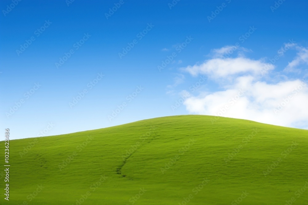 Green hill border green sky grassland. Green hill border green sky grassland.