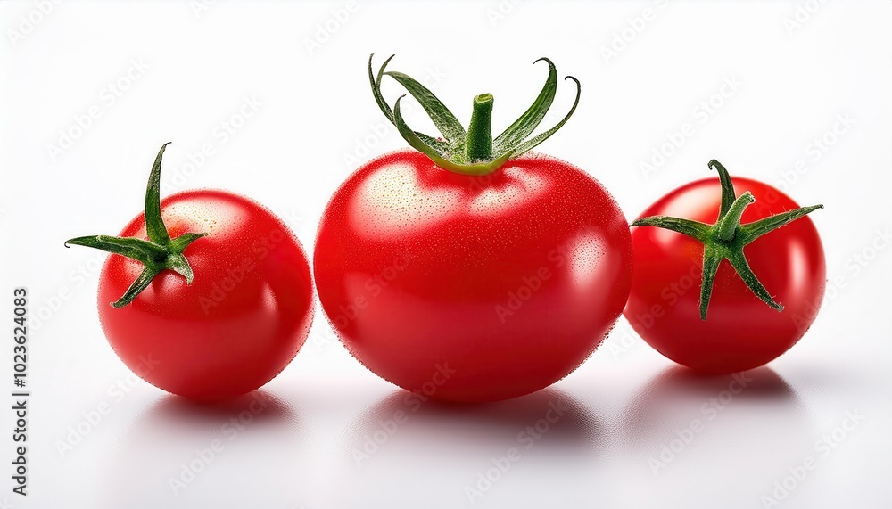 Fresh Cluster of Vine Ripened Tomatoes. Ideal for Healthy Recipes, Juices, or Organic Garden Produce Concepts