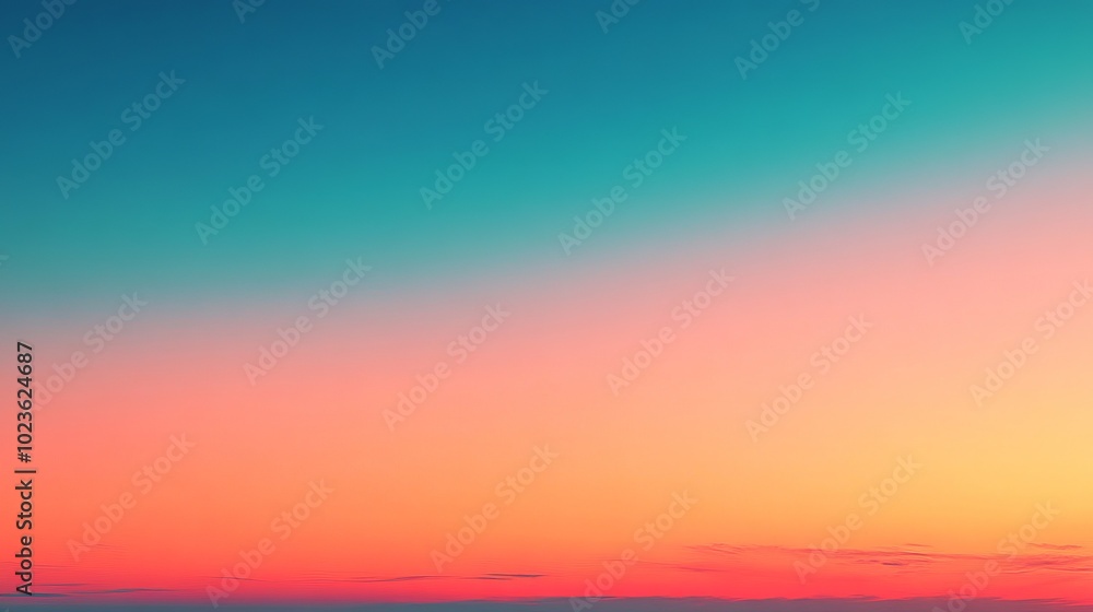 Sunset sky gradient, shimmering with orange and blue hues, like a space scene; red evening sky without clouds. Sunset sky gradient, shimmering with orange and blue hues, like a space scene; red evening sky without clouds.