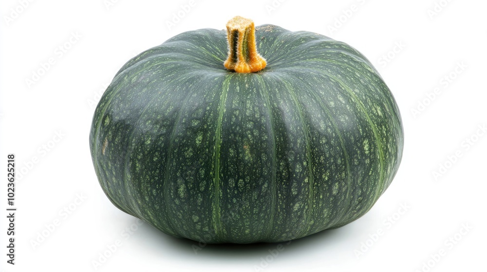 Organic Green Pumpkin Isolated on White Background Organic Green Pumpkin Isolated on White Background