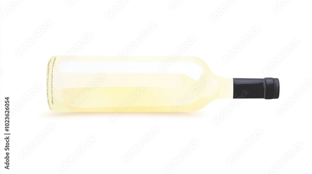 Bottle of wine against a white backdrop Bottle of wine against a white backdrop