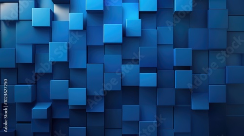 An abstract background featuring blue cubes