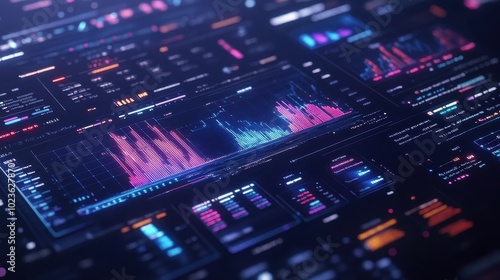 Colorful Digital Data Dashboard Visualization