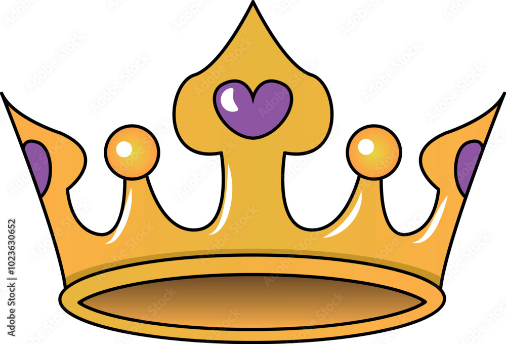 Fairytale Inspired Vector Crown Illustration. Fairytale Inspired Vector Crown Illustration.