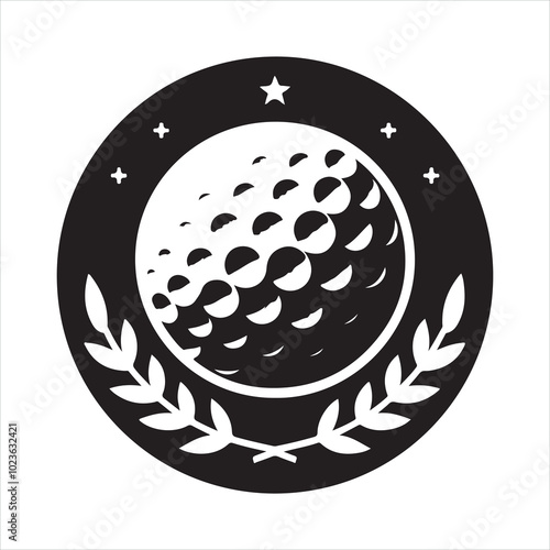 golf sports ball silhouette on white background
