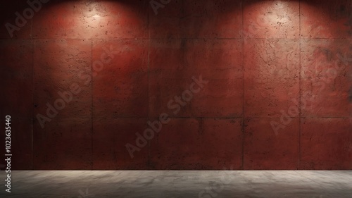 Wallpaper Mural A blank wide wall background featuring textured red concrete. Torontodigital.ca