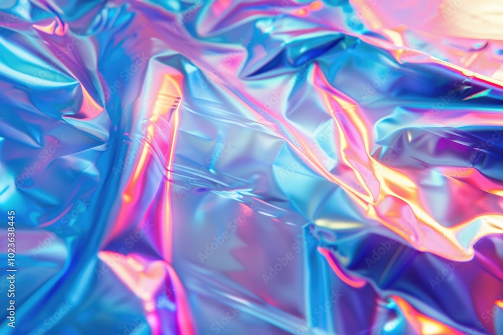 Abstract holographic neon foil and paper background with iridescent colors. Abstract holographic neon foil and paper background with iridescent colors.