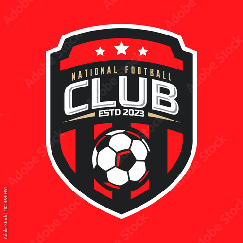 Football logo template vector isolated. Soccer logo template vector design