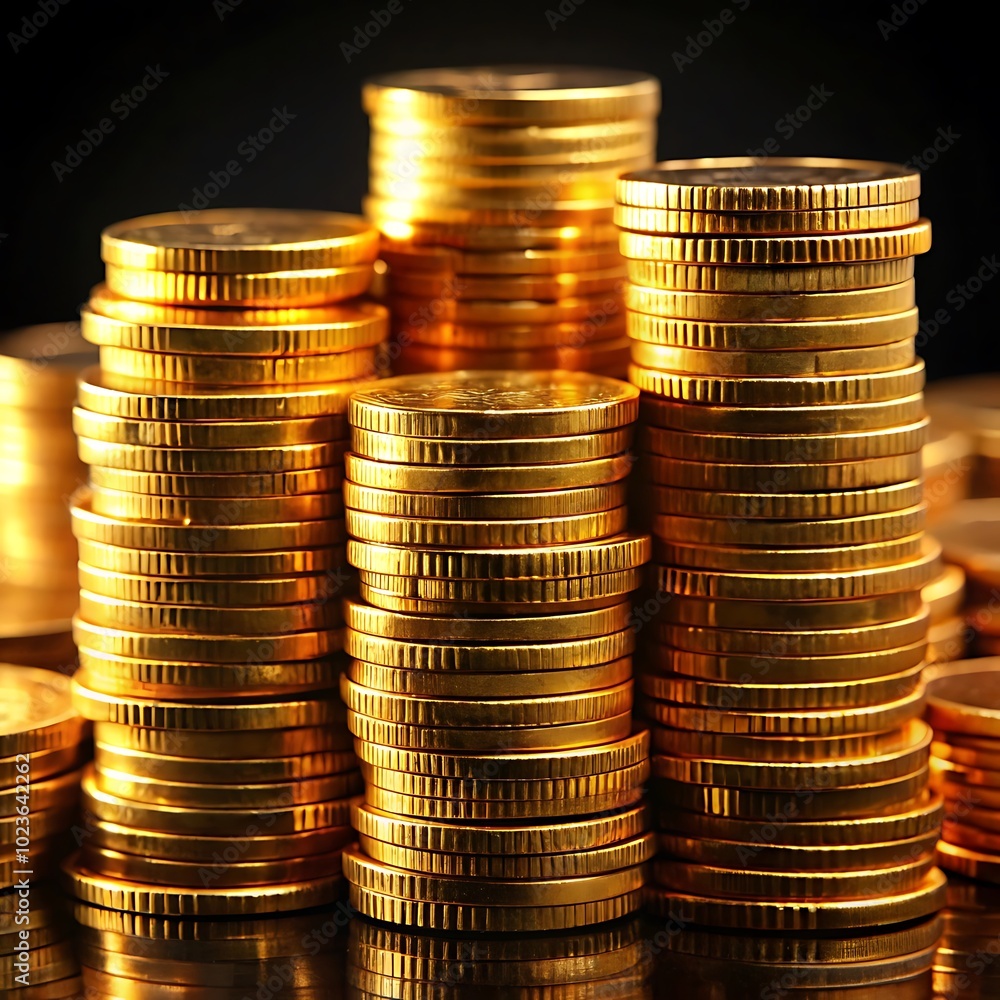 gold coins, stacks of gold coins, shiny golden coins, gold coins, stacks of gold coins, shiny golden coins,