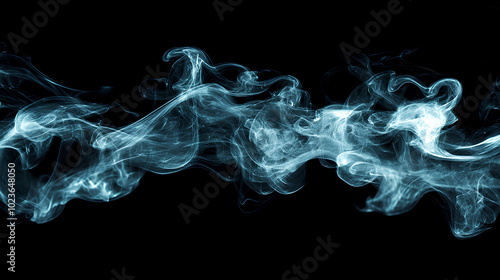 blue smoke on a black background