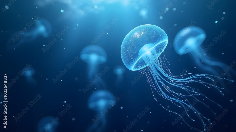 jelly fish in the water jelly fish in the water