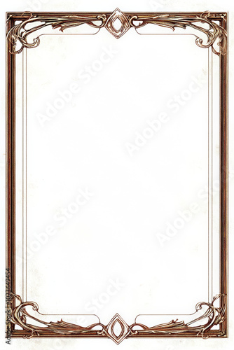 White background with a border for a trading card game. Book frame