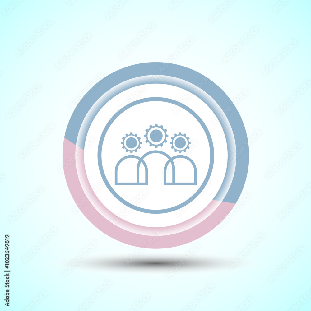 Teamwork Icon Design Illustration, Cooperation Icon For Apps and Websites, Pastel Color Button Design Teamwork Icon Design Illustration, Cooperation Icon For Apps and Websites, Pastel Color Button Design