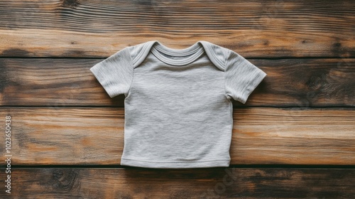 Wallpaper Mural Kids t-shirt placed on wooden texture. Torontodigital.ca