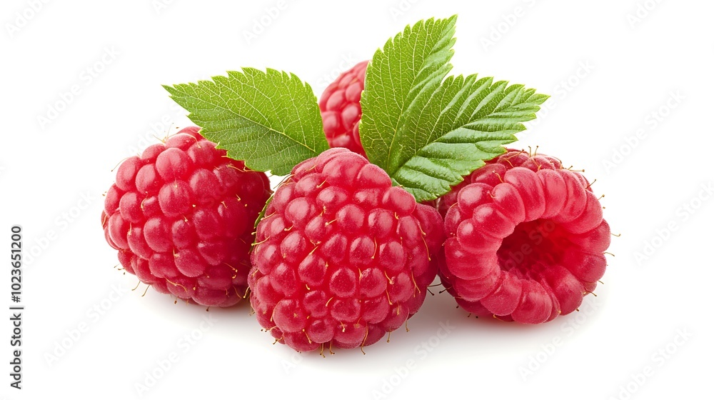 raspberries on a white background, Generative AI
raspberries on a white background, Generative AI