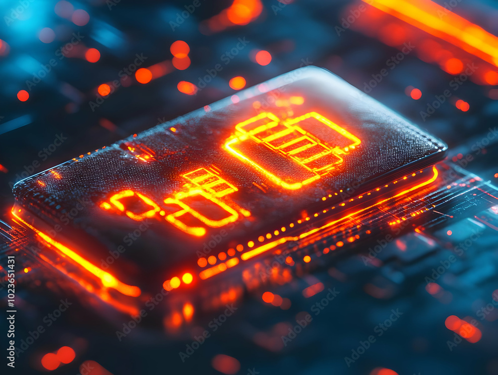 Sleek Holographic Wallet Close-Up with Glowing Currency and Discount Symbols - Macro Image for Financial Branding and Marketing Concepts Sleek Holographic Wallet Close-Up with Glowing Currency and Discount Symbols - Macro Image for Financial Branding and Marketing Concepts