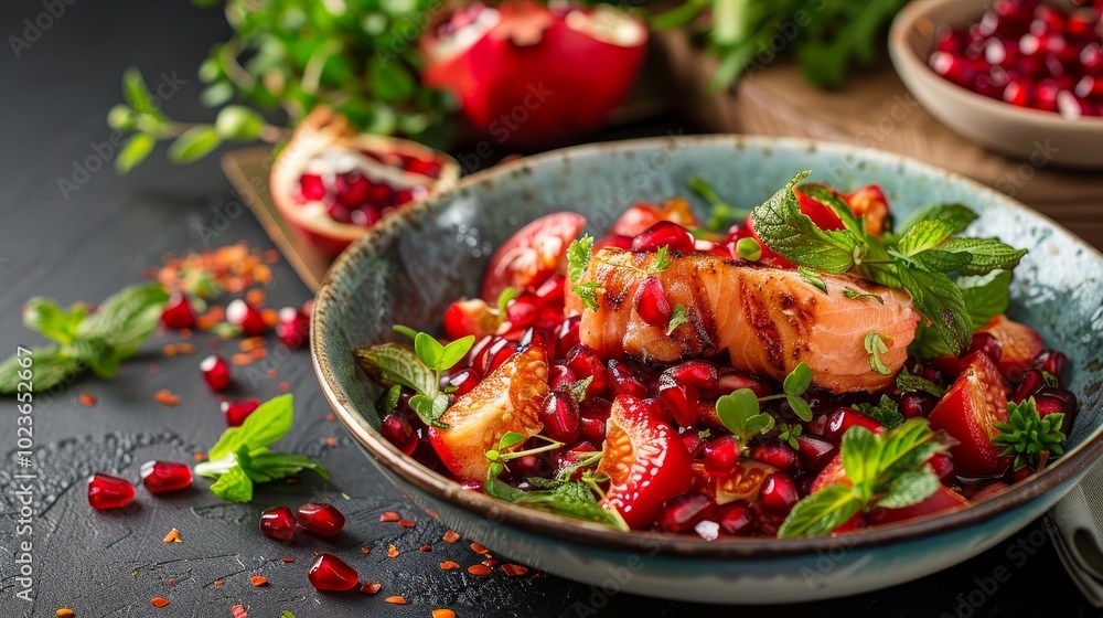 Pomegranate Perfection Vibrant Mediterranean Cuisine with a Pop of Color Pomegranate Perfection Vibrant Mediterranean Cuisine with a Pop of Color