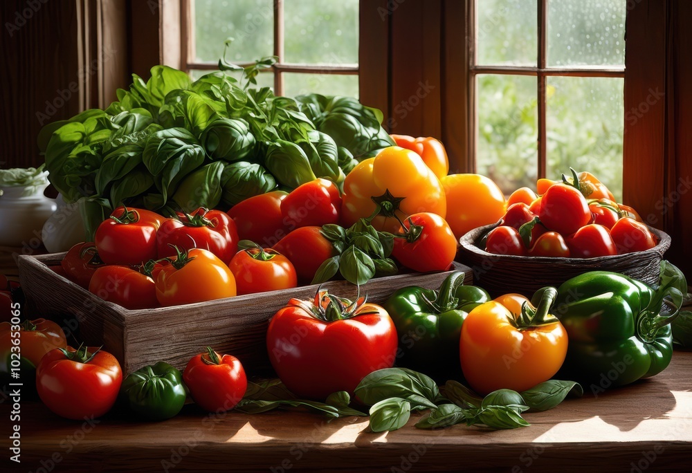 close view fresh vibrant ingredients displayed polished wooden table surrounded natural light, avocado, artichoke, asparagus, basil, beet, berries close view fresh vibrant ingredients displayed polished wooden table surrounded natural light, avocado, artichoke, asparagus, basil, beet, berries