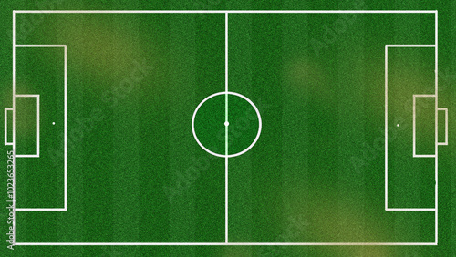 Football soccer pitch generations of fans green grass a bow view of court in stadium 